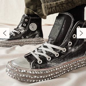 Brand new in box Free People cruise hi top bling sneakers!!!